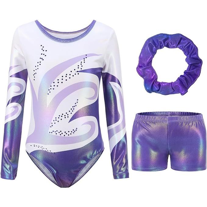 Gymnastics leotard fashion and shorts bundle