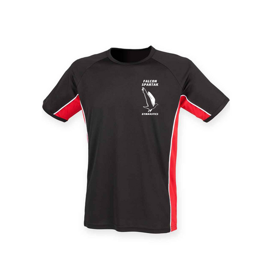 Falcon Spartak Contrast T-Shirt Black with Red Panel (LV240LV242/01/02)