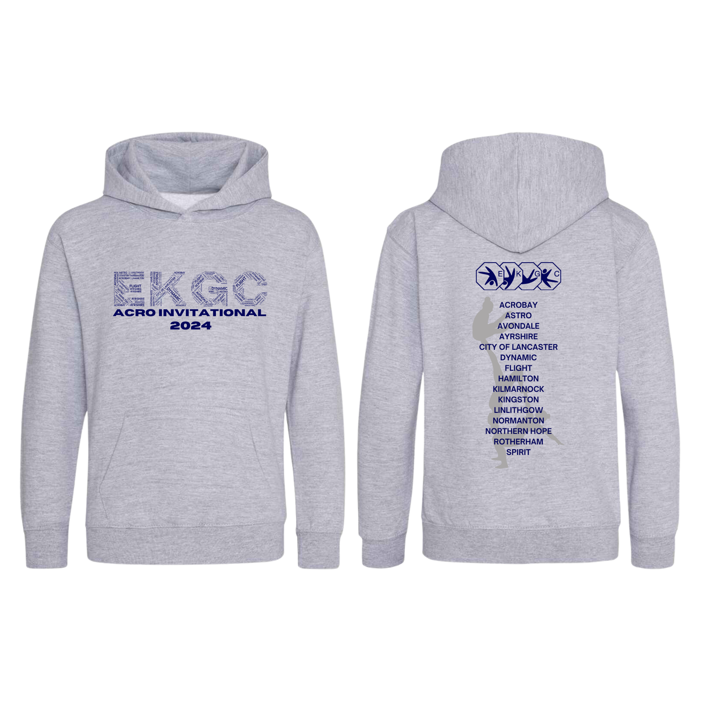 Acro Invitational Comp Hoodie - Venue EKGC - 9th & 10th November - Front and Back Print