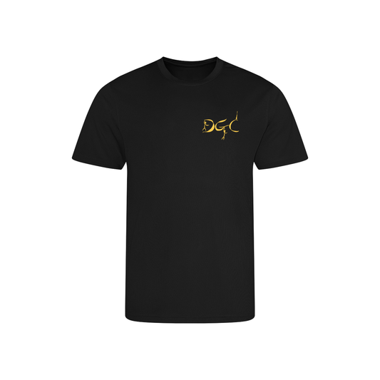 Dysons Coach Dry-fit T-Shirt Black with Gold Logo (JC001/01/02)