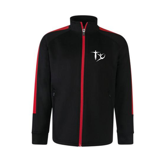 Basingstoke Coach Team Wear Tracksuit Top Black/Red
