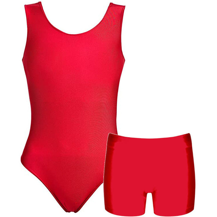 EKGC Red Leotard and Shorts