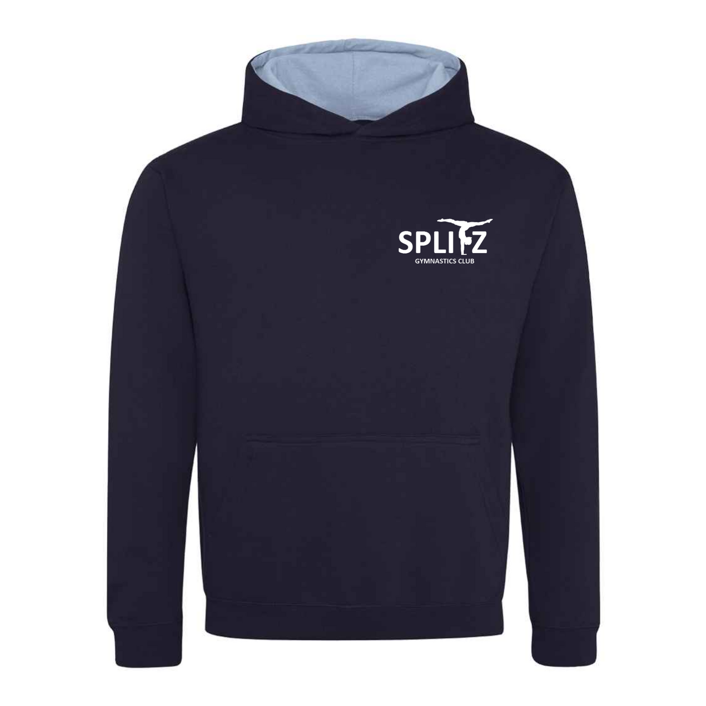 Splitz Contrast Hoodie Navy/Sky Blue - (JH003)