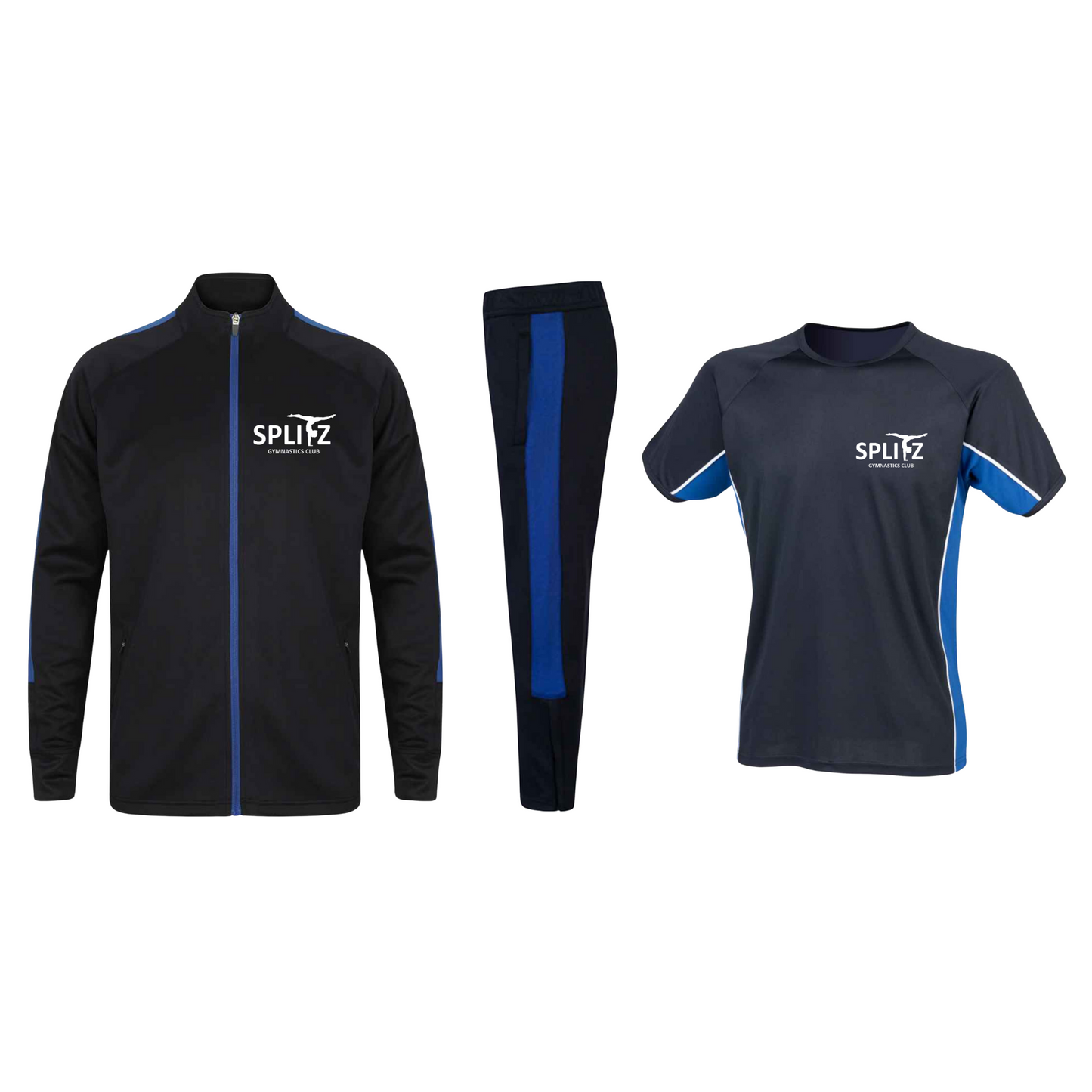 Splitz Gymnastics Team Wear Tracksuit Set Bundle Navy/Royal